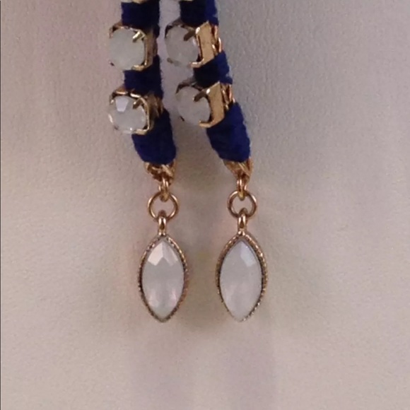 Betsey Johnson Ship Shape Blue/White Bow Necklace - Picture 3 of 5